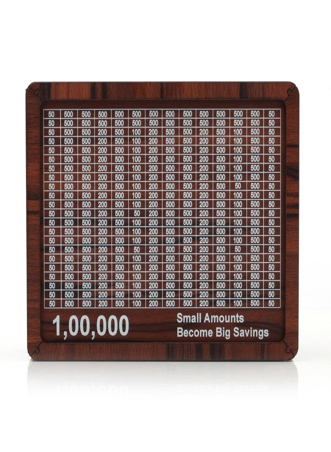 BB BACKBENCHERS Wooden Money Box with Savings Tracker | 1 Lakh Goal Piggy Bank for Kids & Adults | Cash Collection Bank with Savings Chart | 100000 Gullak for Financial Savings Habit (Money-Box-2) - Image 3